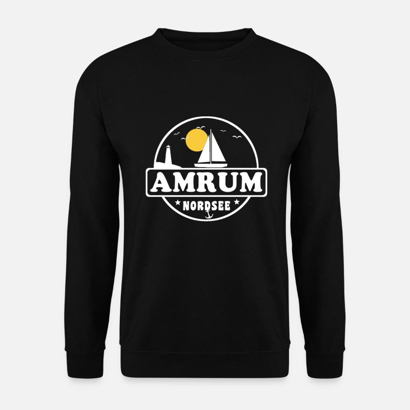 Ostsee Segelboot Leuchtturm Amrum - Unisex Pullover - Schwarz