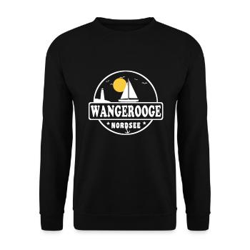 Ostsee Segelboot Leuchtturm Wangerooge - Unisex Pullover - Schwarz - Vorne - Alina (178cm) & Michal (187cm)
