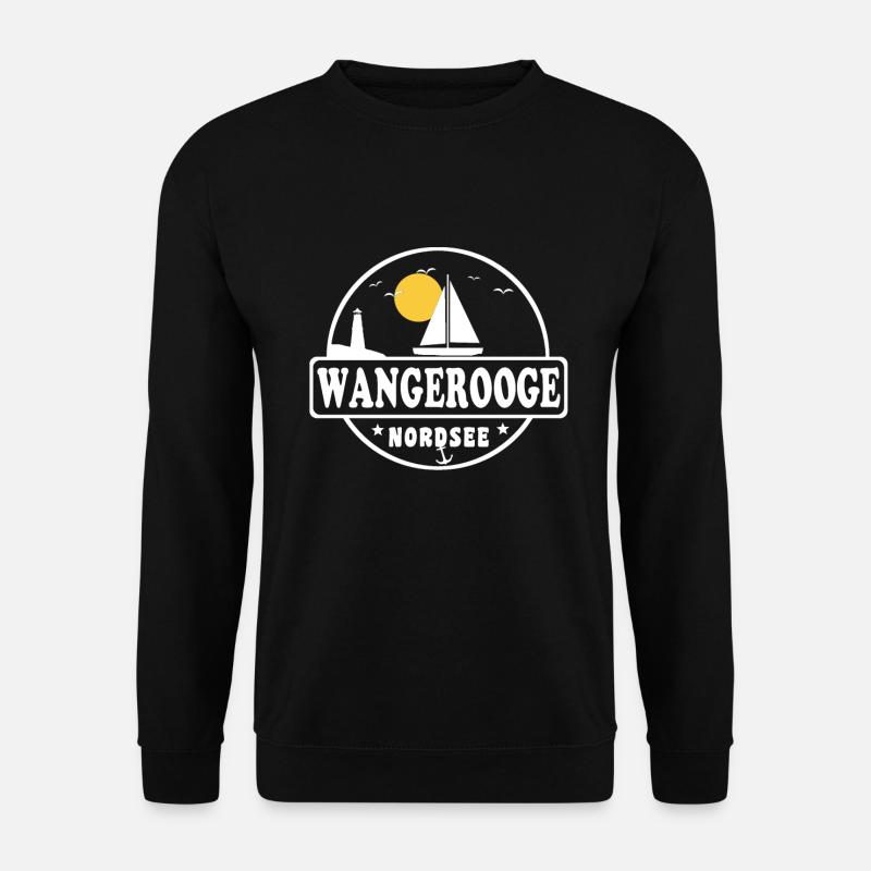 Ostsee Segelboot Leuchtturm Wangerooge - Unisex Pullover - Schwarz