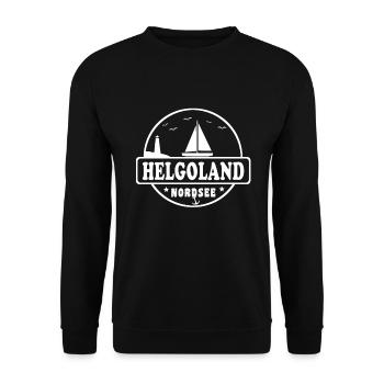 Helgoland Nordsee weis - Unisex Pullover - Schwarz - Vorne - Alina (178cm) & Michal (187cm)
