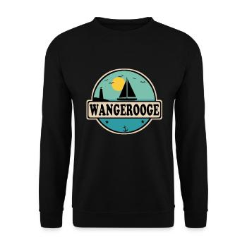Ostsee Segelboot Leuchtturm Wangerooge - Unisex Pullover - Schwarz - Vorne - Alina (178cm) & Michal (187cm)