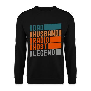 Podcast Podcaster Microphone Cassette - Unisex Sweatshirt - black - Front - Alina (178cm) & Michal (187cm)