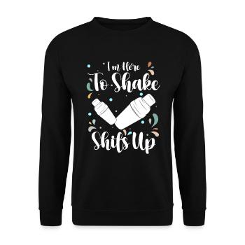 Cocktail Mixer Bar Mixer Pina Colada - Unisex Sweatshirt - black - Front - Alina (178cm) & Michal (187cm)