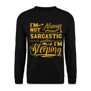 Sleepers, late risers, lazy - Unisex Sweatshirt - black - Front - Alina (178cm) & Michal (187cm)