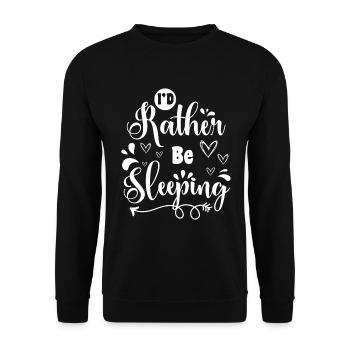 Sleeping, dreaming, relaxing, sleepyhead - Unisex Sweatshirt - black - Front - Alina (178cm) & Michal (187cm)