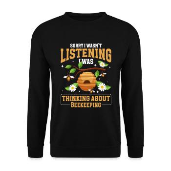 Honey Beekeeping Insect Breeding - Unisex Sweatshirt - black - Front - Alina (178cm) & Michal (187cm)