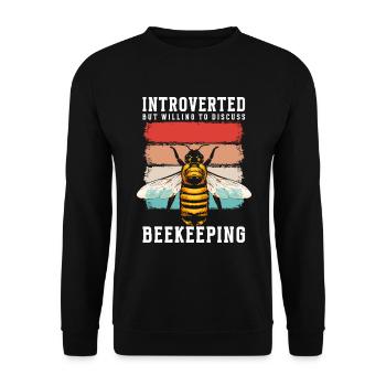honey beekeeping hive bumblebee - Unisex Sweatshirt - black - Front - Alina (178cm) & Michal (187cm)