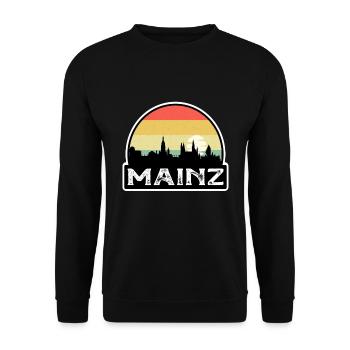 Mayence Allemagne Flag Skyline Souvenir de voyage - Sweat-shirt Unisexe - noir - Devant - Alina (178cm) & Michal (187cm)