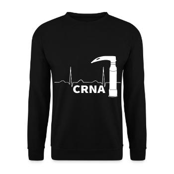 CRNA Anesthesia Miller laryngoscope EKG tracing - Unisex Sweatshirt - black - Front - Alina (178cm) & Michal (187cm)