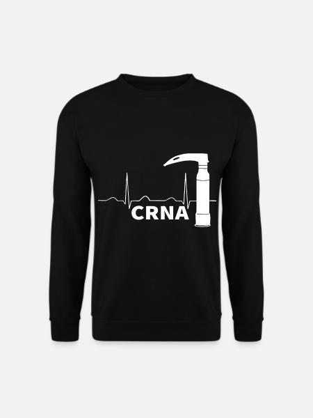CRNA Anesthesia Miller laryngoscope EKG tracing - Unisex Sweatshirt - black