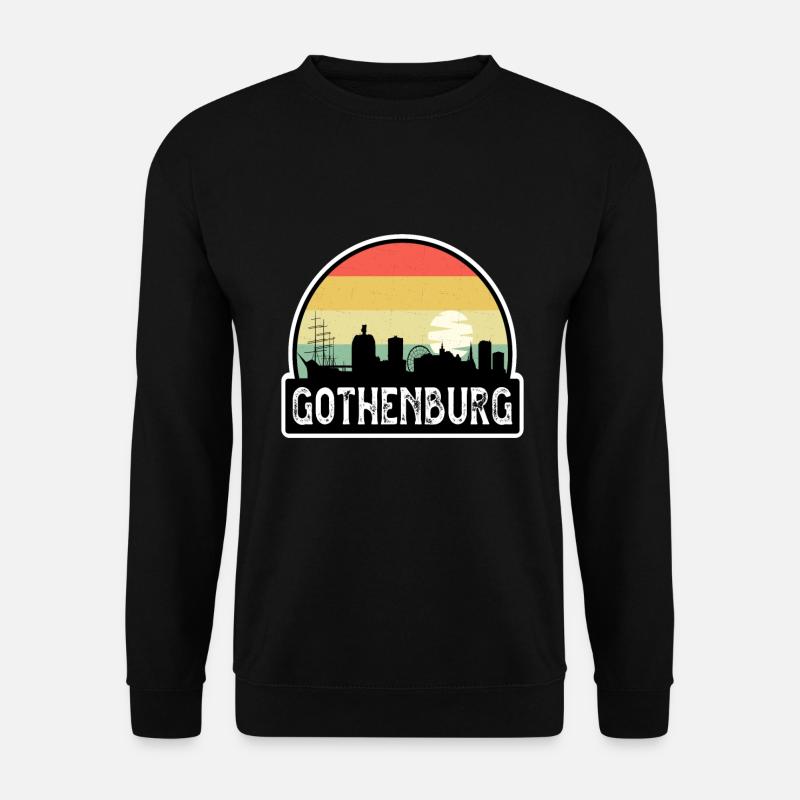 Göteborg Schweden Flagge Skyline Reisesouvenir - Unisex Pullover - Schwarz