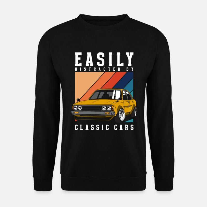 Automobil Vintage Autofahrer - Unisex Pullover - Schwarz