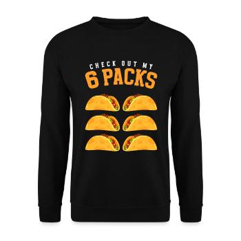 Tacos Fast food Spanish Fiesta - Unisex Sweatshirt - black - Front - Alina (178cm) & Michal (187cm)