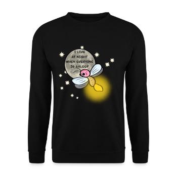 Little firefly - Unisex Sweatshirt - black - Front - Alina (178cm) & Michal (187cm)