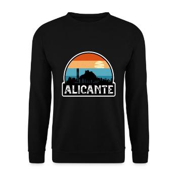 Alicante Espagne Flag Skyline Souvenir de voyage - Sweat-shirt Unisexe - noir - Devant - Alina (178cm) & Michal (187cm)