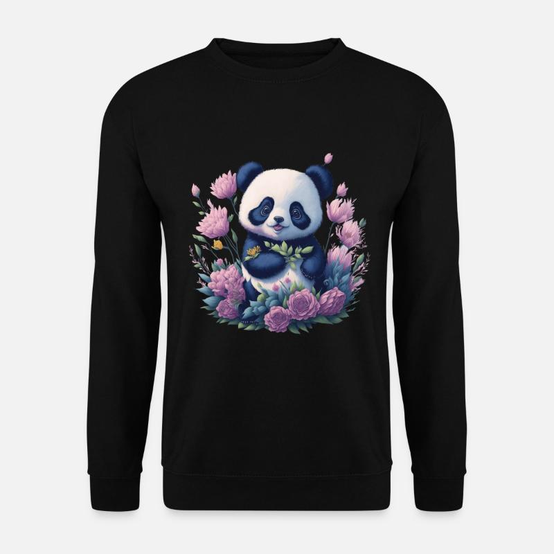 Panda - Unisex Pullover - Schwarz