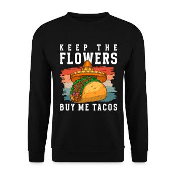 Taco Tortilla Nourriture préférée Foodie - Sweat-shirt Unisexe - noir - Devant - Alina (178cm) & Michal (187cm)