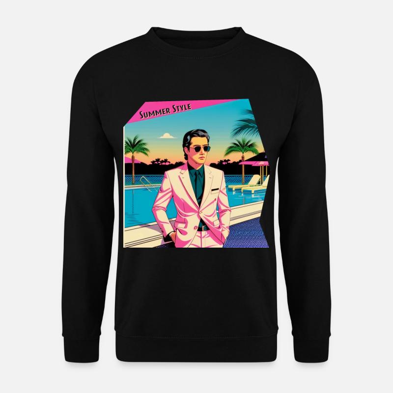 Sommerlicher Stil - Unisex Pullover - Schwarz