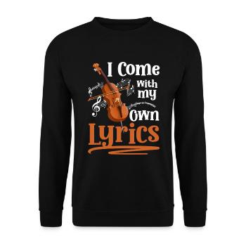 Musician Cash Musical Instrument Entertainer - Unisex Sweatshirt - black - Front - Alina (178cm) & Michal (187cm)