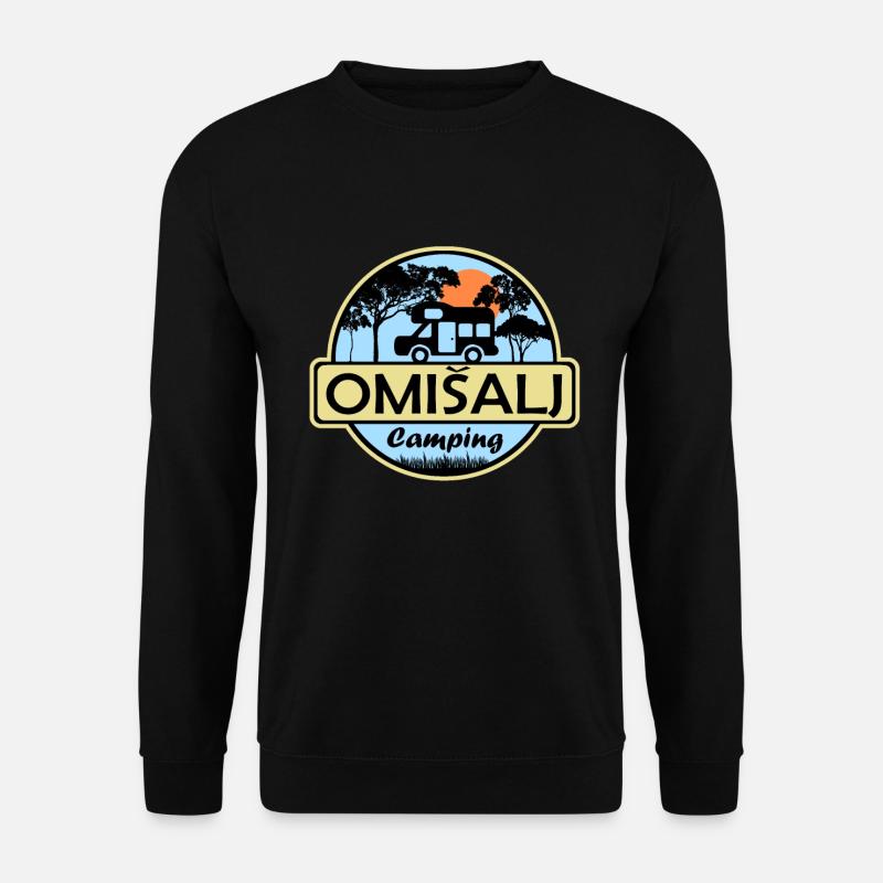 Omisalj Camping - Unisex Pullover - Schwarz