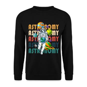 Astronomy Space Space Star - Unisex Sweatshirt - black - Front - Alina (178cm) & Michal (187cm)