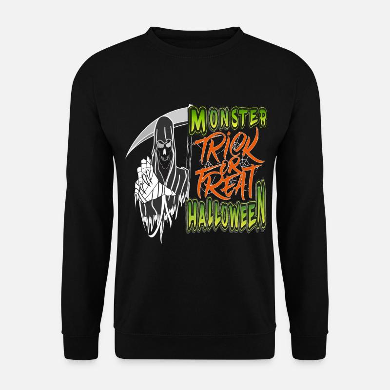 Monster Halloween Süßes oder Saures - Unisex Pullover - Schwarz