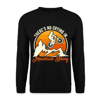 VTT Vélo Pas de Crying Mountain Bike - Sweat-shirt Unisexe - noir - Devant - Alina (178cm) & Michal (187cm)