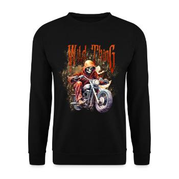 Halloween Pumpkin Horror - Unisex Sweatshirt - black - Front - Alina (178cm) & Michal (187cm)