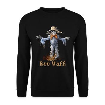Halloween Pumpkin Horror - Unisex Sweatshirt - black - Front - Alina (178cm) & Michal (187cm)