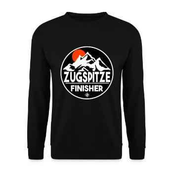 Zugspitze Finisher - Unisex Pullover - Schwarz - Vorne - Alina (178cm) & Michal (187cm)