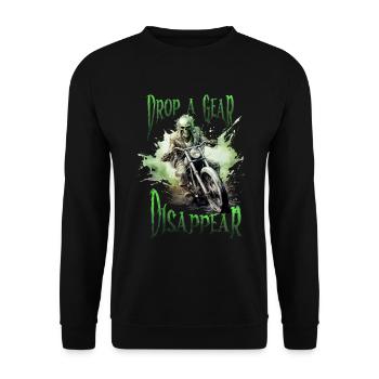 Halloween Pumpkin Horror - Unisex Sweatshirt - black - Front - Alina (178cm) & Michal (187cm)