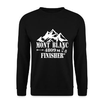 Mont blanc finisher - Unisex Sweatshirt - black - Front - Alina (178cm) & Michal (187cm)