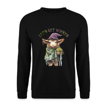Halloween Pumpkin Horror - Unisex Sweatshirt - black - Front - Alina (178cm) & Michal (187cm)