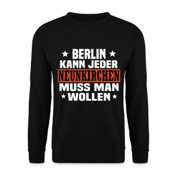 Neunkirchen - Unisex Pullover - Schwarz - Vorne - Alina (178cm) & Michal (187cm)