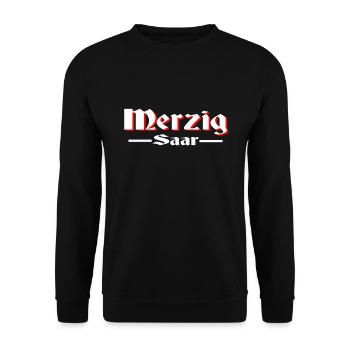 merzig saar - Unisex Pullover - Schwarz - Vorne - Alina (178cm) & Michal (187cm)