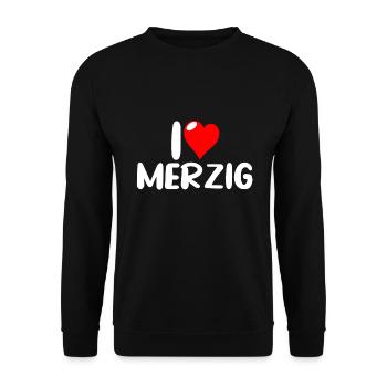 merzig saar - Unisex Pullover - Schwarz - Vorne - Alina (178cm) & Michal (187cm)