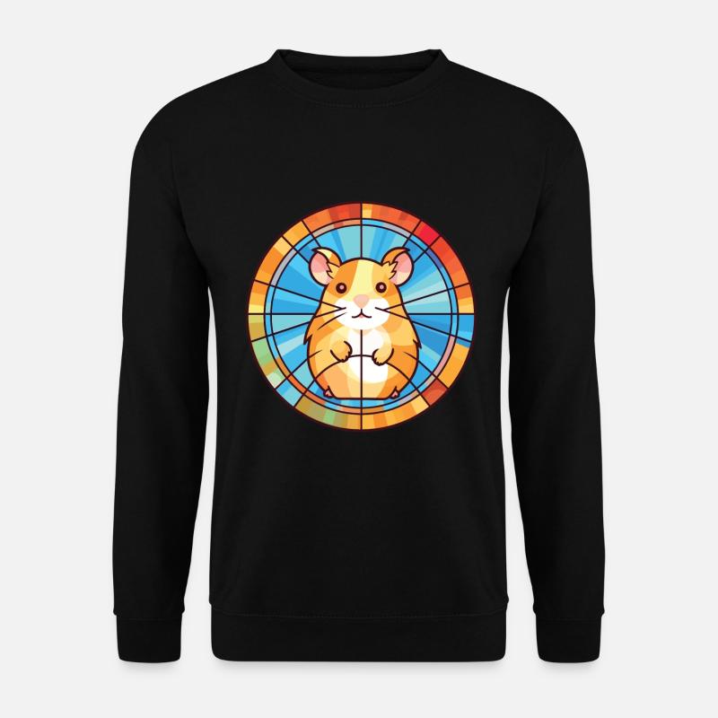 Hamster Bunte Aquarell-Tierillustration - Unisex Pullover - Schwarz