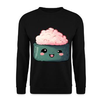 Sushi - Unisex Sweatshirt - black - Front - Alina (178cm) & Michal (187cm)