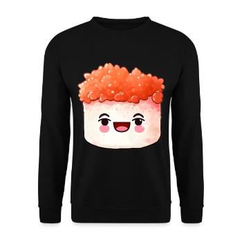 Sushi - Unisex Sweatshirt - black - Front - Alina (178cm) & Michal (187cm)