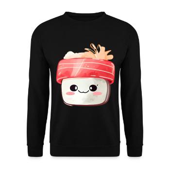 Sushi - Unisex Pullover - Schwarz - Vorne - Alina (178cm) & Michal (187cm)