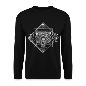 Runes Sun Cross Culture - Sweat-shirt Unisexe - noir - Devant - Alina (178cm) & Michal (187cm)