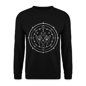 Élément de signe de symbolisme de runes - Sweat-shirt Unisexe - noir - Devant - Alina (178cm) & Michal (187cm)