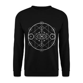 Symbol Mond Krieger Elemente - Unisex Pullover - Schwarz - Vorne - Alina (178cm) & Michal (187cm)