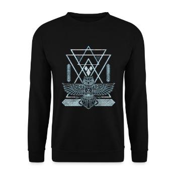 Symbole Symbolisme Signe Capteur de rêves - Sweat-shirt Unisexe - noir - Devant - Alina (178cm) & Michal (187cm)