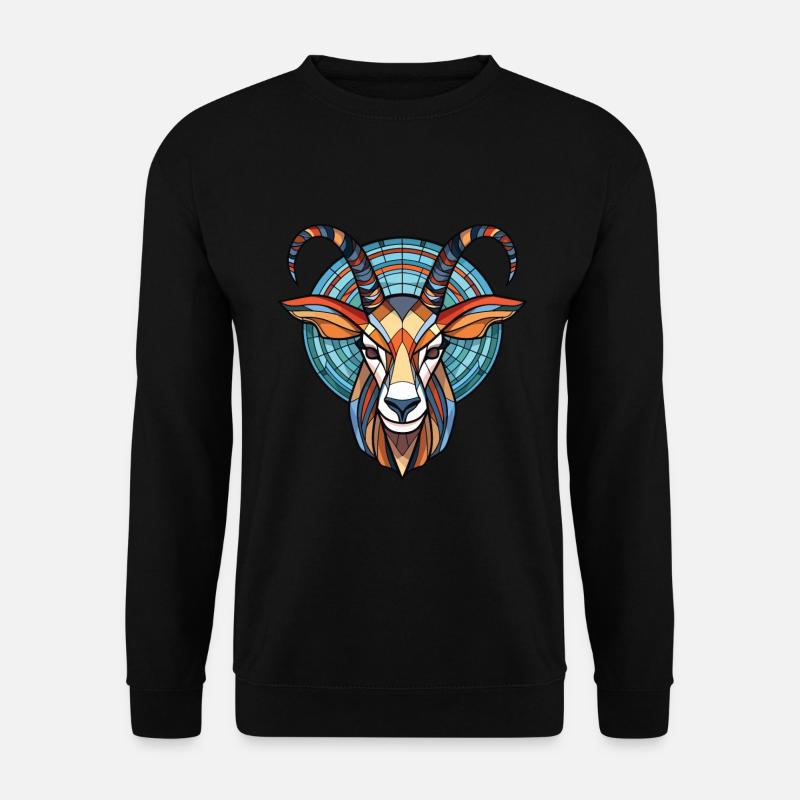 Antilope Bunte Aquarell-Tierillustration - Unisex Pullover - Schwarz