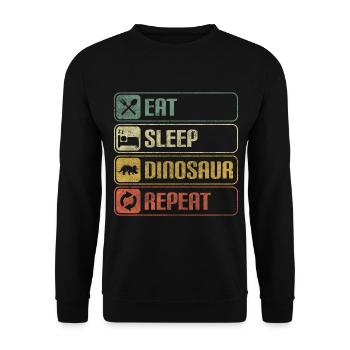 Dinosaure Triceratops Enfance - Sweat-shirt Unisexe - noir - Devant - Alina (178cm) & Michal (187cm)