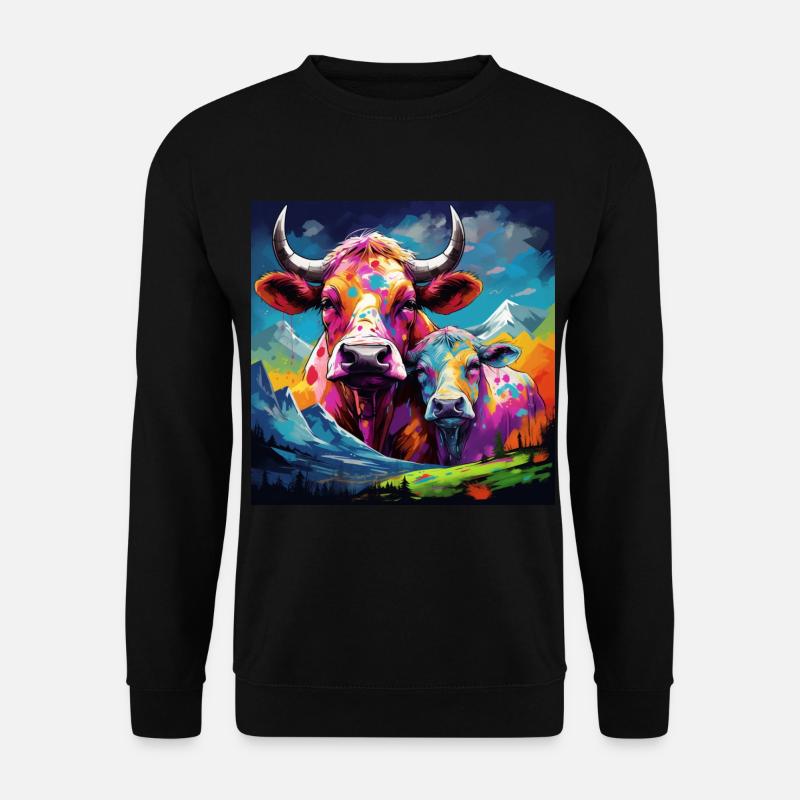 Kuh - Unisex Pullover - Schwarz
