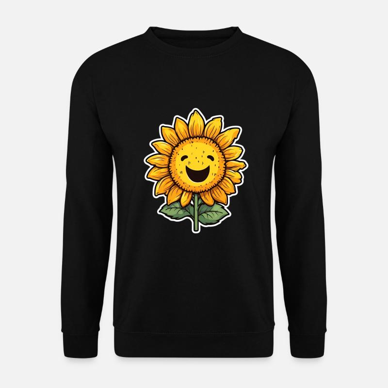 Sonnenblume Lachen Fröhlich - Unisex Pullover - Schwarz