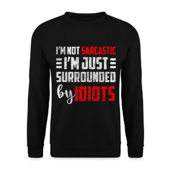 Black Humor Party WItz - Sweat-shirt Unisexe - noir - Devant - Alina (178cm) & Michal (187cm)