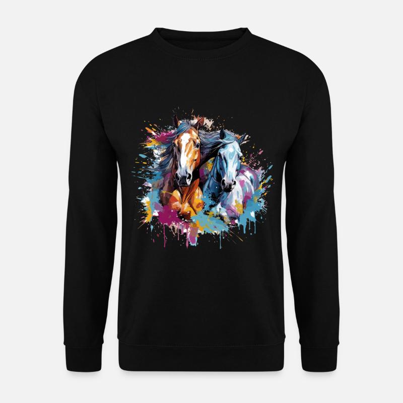 Horses, horses - Unisex Sweatshirt - black